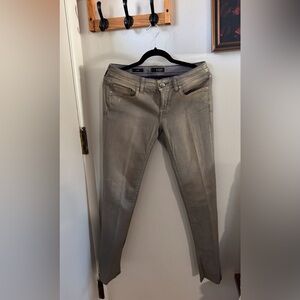 AMAR Metallic Grey Skinny Jeans